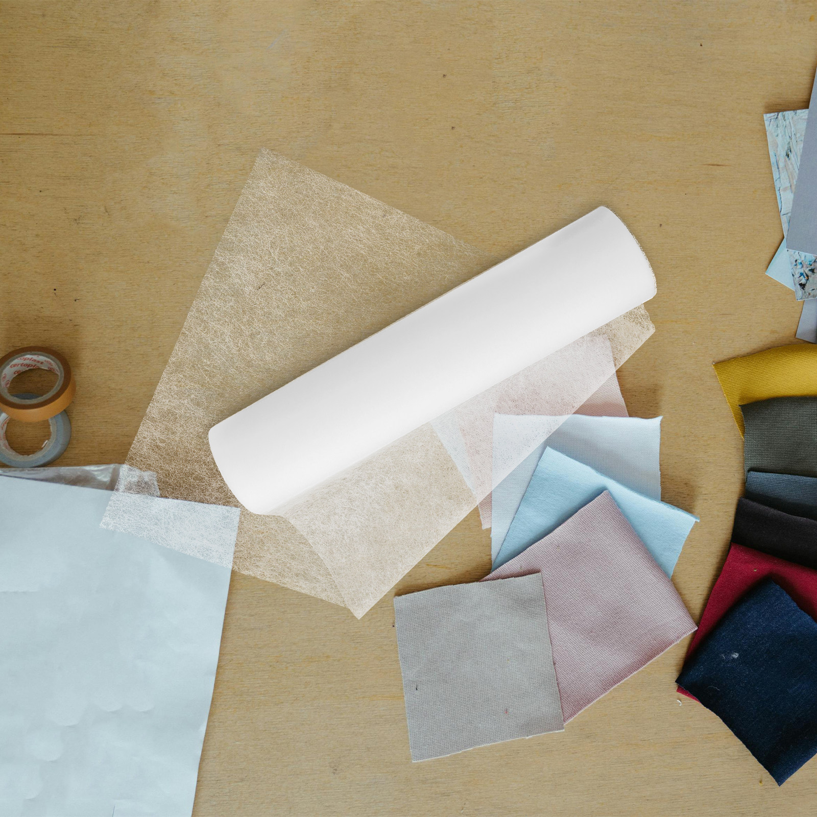 Interfacing Iron On - 1 Roll Double-Sided Fusible Interfacing White