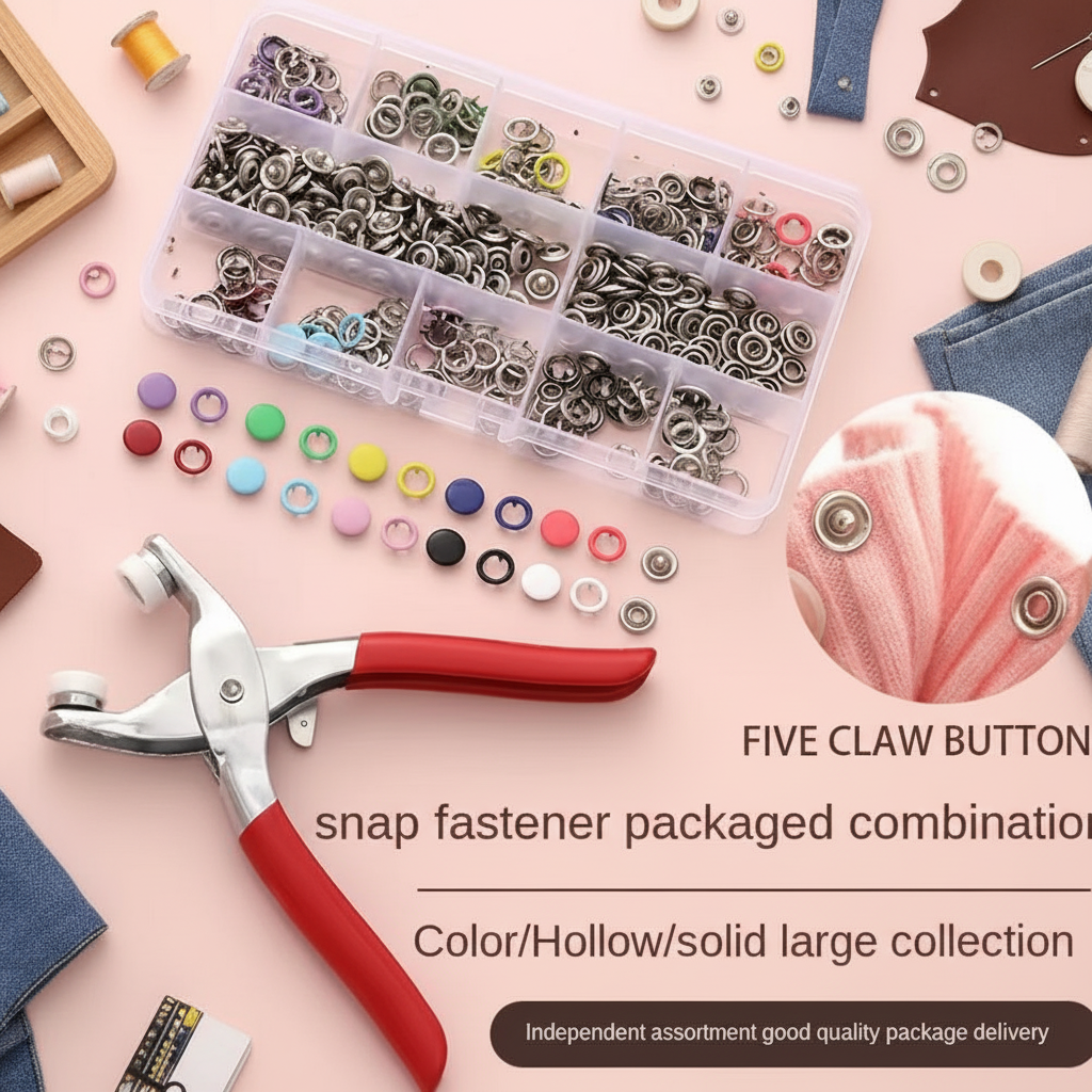 Snap Button Plier - Hot 100pcs Metal Prong Snap Buttons
