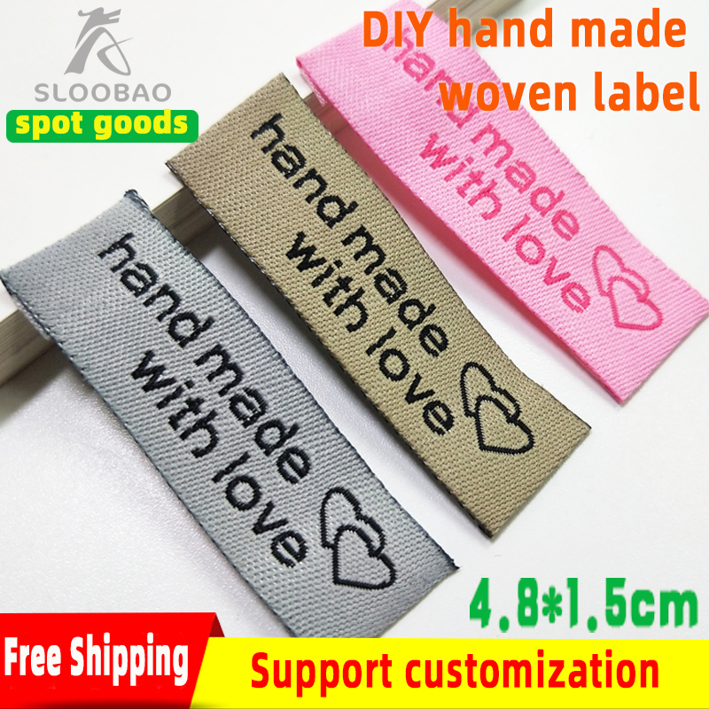 Sewing Labels - 100pcs DIY Handmade with Love Tags