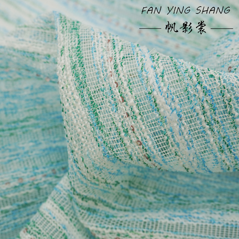 Green Sky Blue White Sequin Tw - Sewing Tweed ulasan dan harga