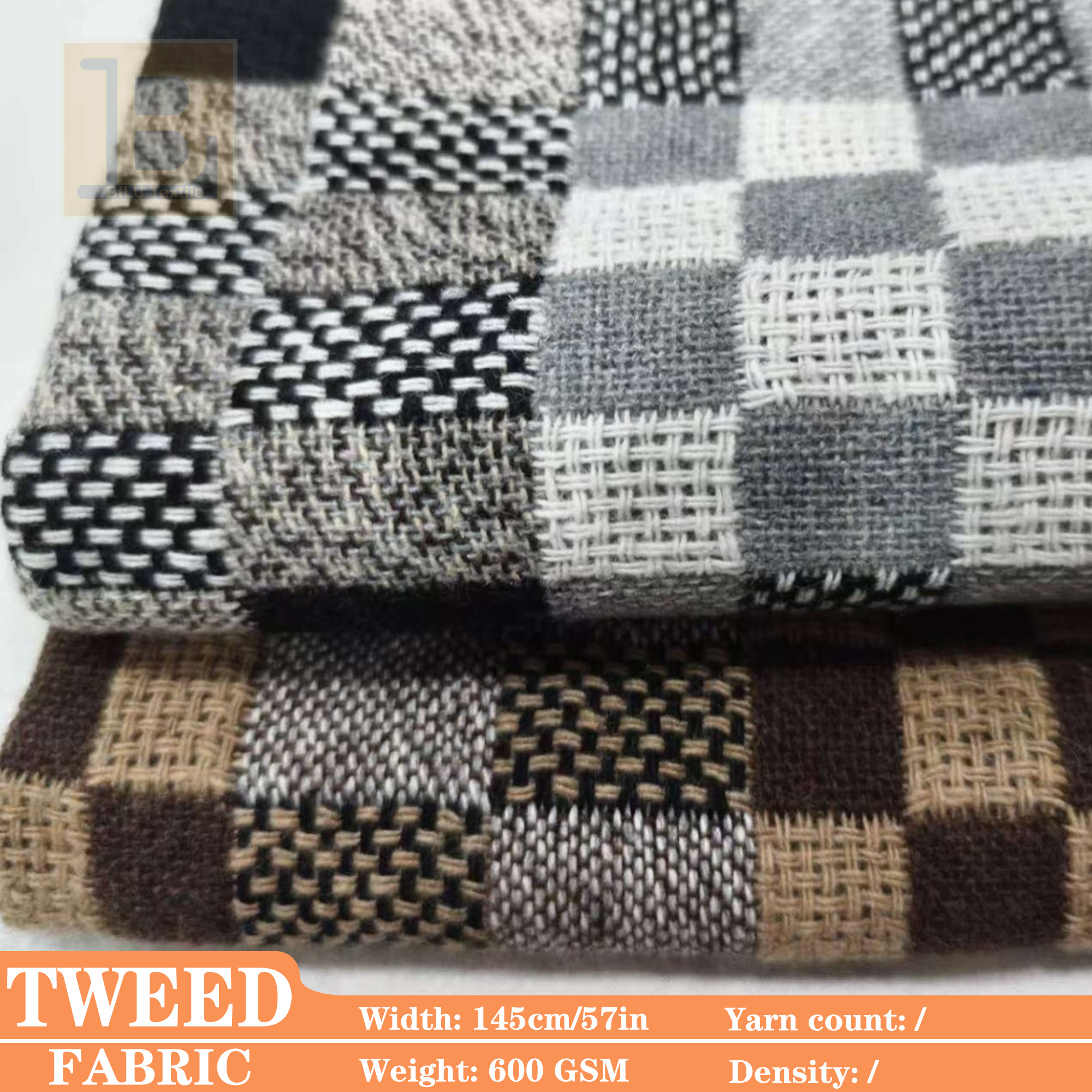 Grid Tweed Wool Fabric，for Fal - Sewing Tweed ulasan dan harga