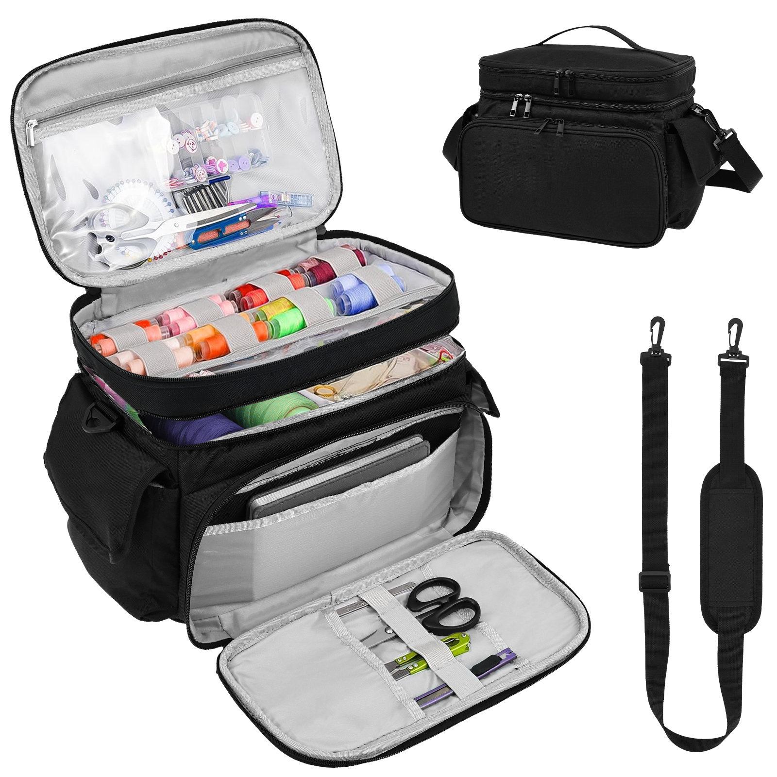Large Sewing Bag Wool Knitting - Textile Sewing Kit ulasan dan harga
