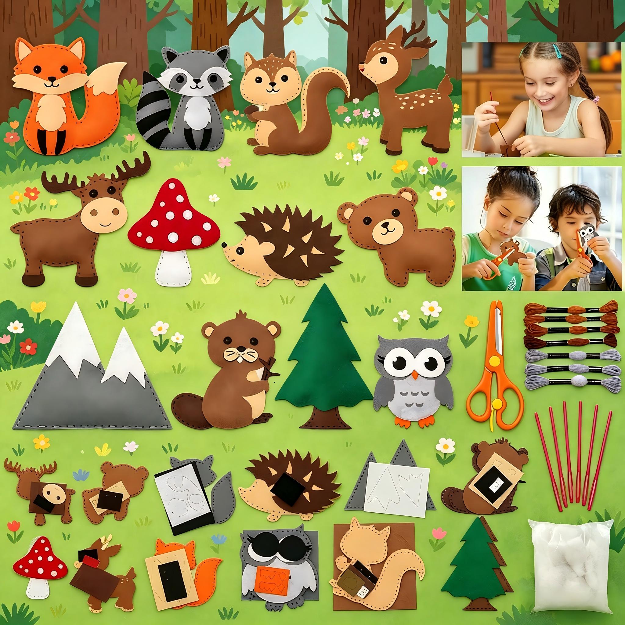 Sewing Kit for Kids Woodland A - Textile Sewing Kit ulasan dan harga