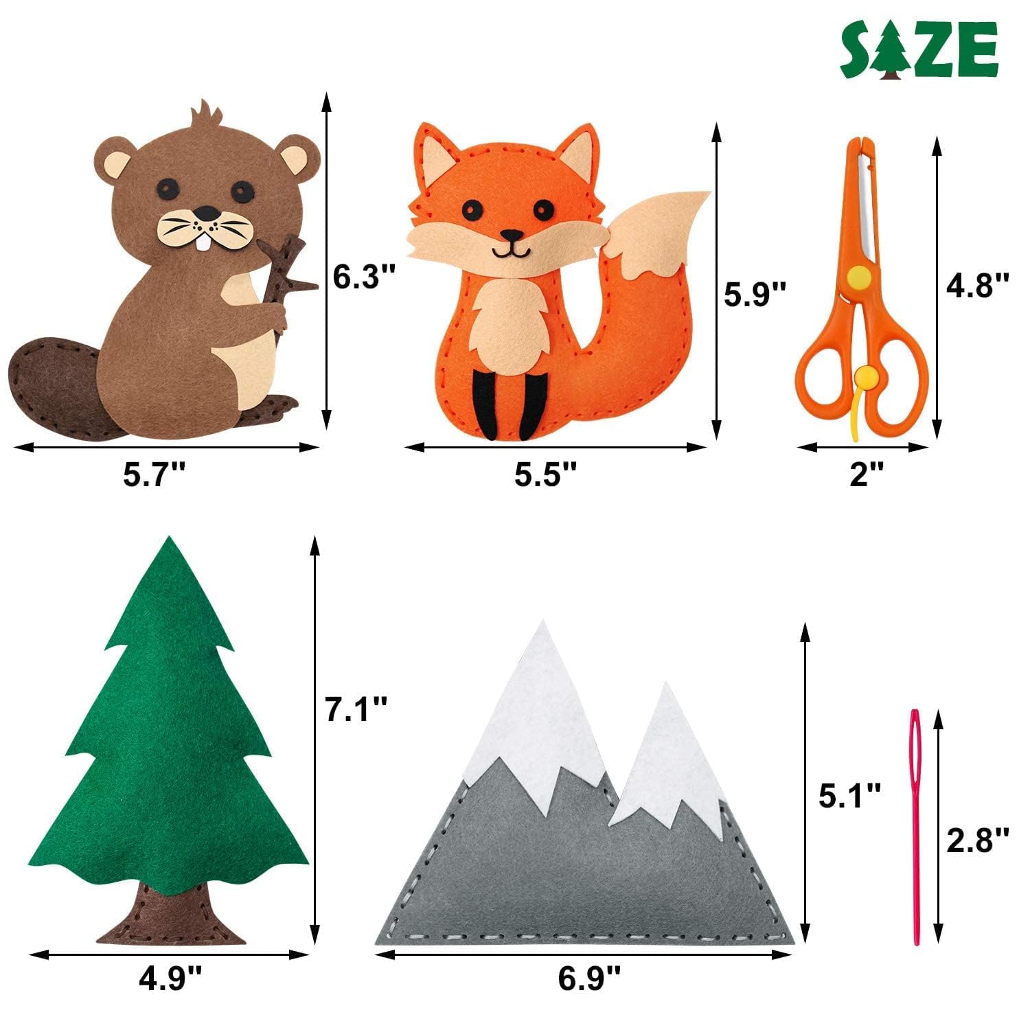 Sewing Kit for Kids Woodland A - Textile Sewing Kit ulasan dan harga