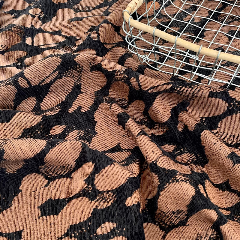 Brown Rock Texture Woven Fabri - Vintage Sewing Textile ulasan dan harga