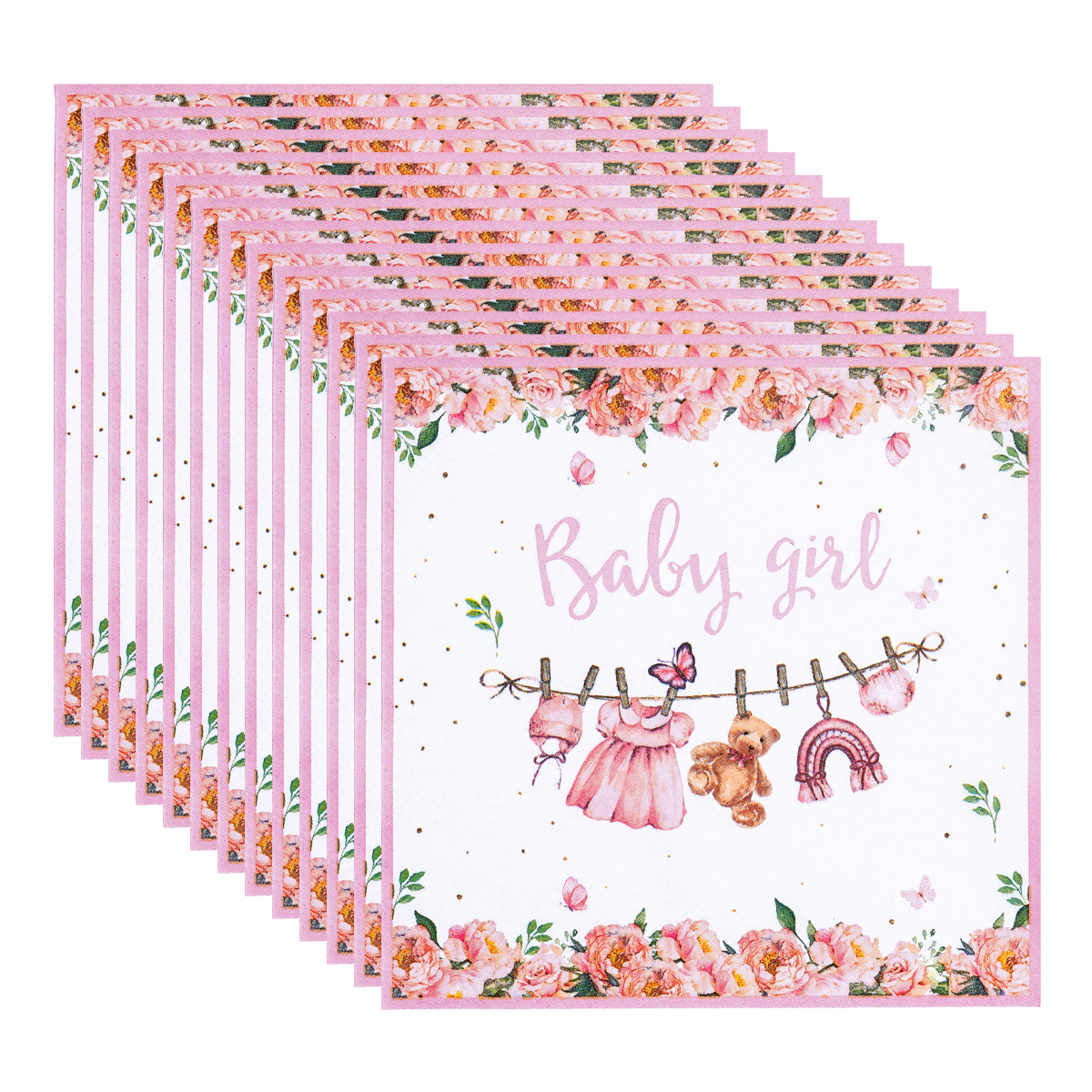 Pink Floral Baby Girl Disposab - Pattern Tissue Paper ulasan dan harga