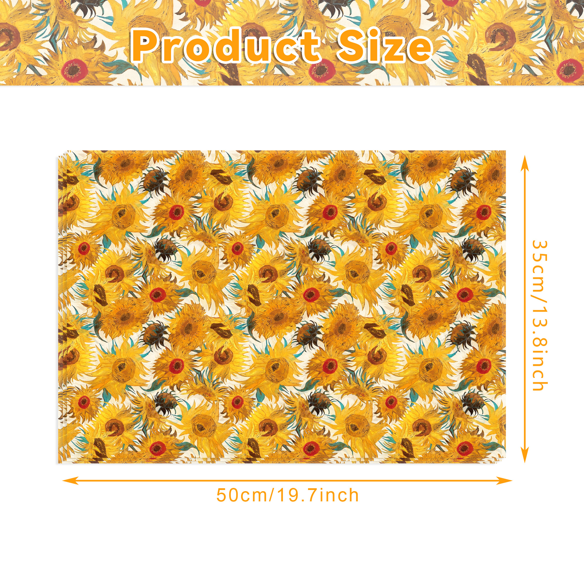 15/35pcs Sunflower Tissue Pape - Pattern Tissue Paper ulasan dan harga