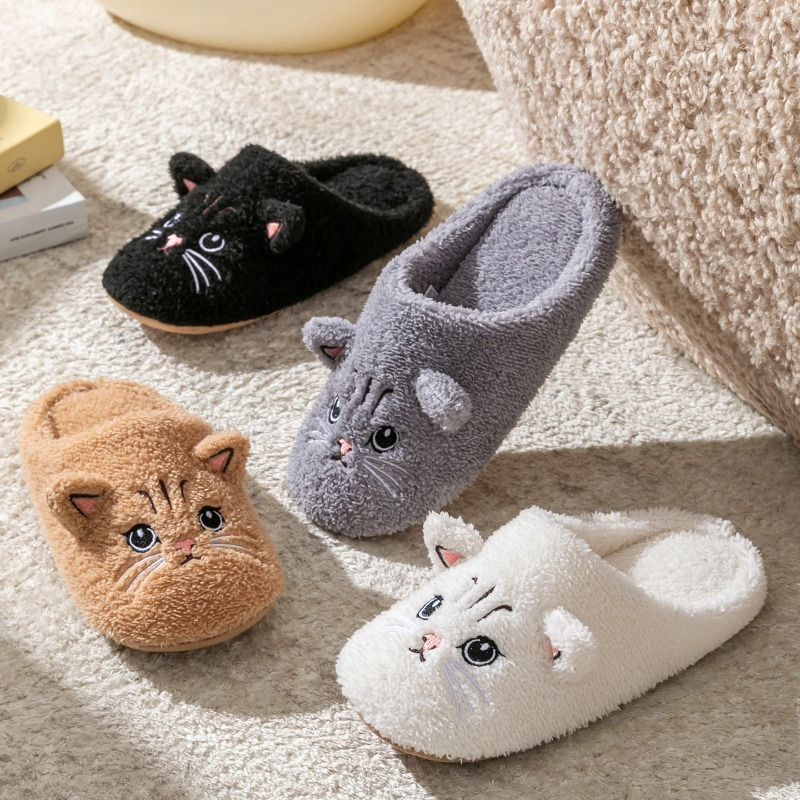 Non-Slip Soft Plush Cat Slippe - Sewing House ulasan dan harga