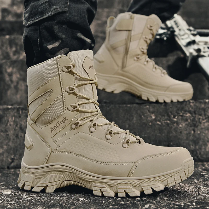 New Men Tactical Boots Hunting - Sewing Net ulasan dan harga