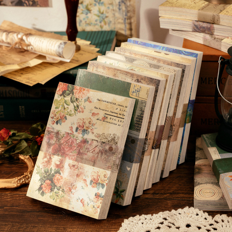 100 Sheets Vintage INS Floral  - Pattern Tissue Paper ulasan dan harga