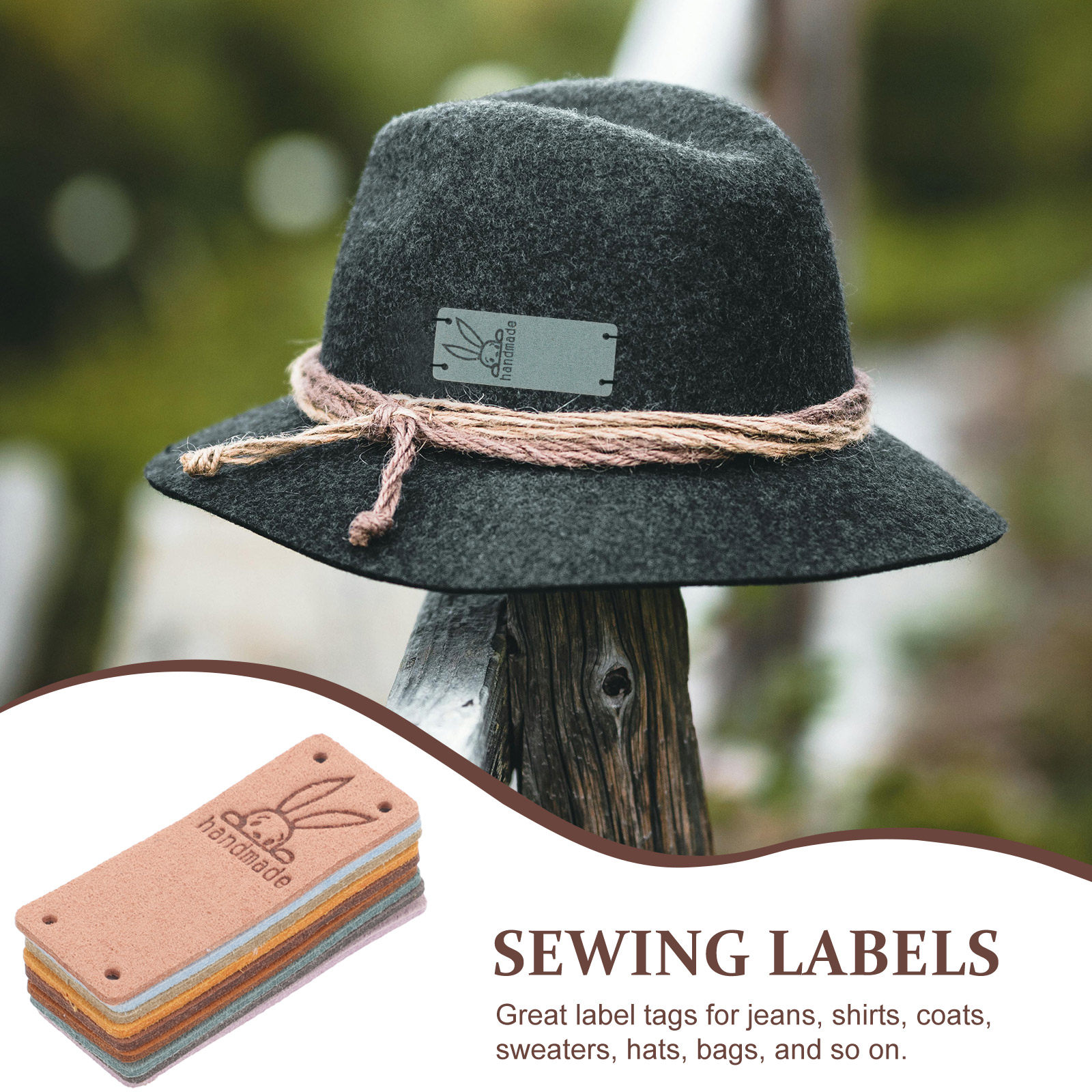 50Pcs Premium Suede Sewing Lab - Sewing Labels ulasan dan harga