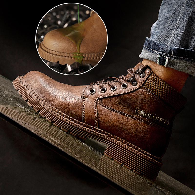 Waterproof Work Boots Steel To - Sewing Nylon ulasan dan harga