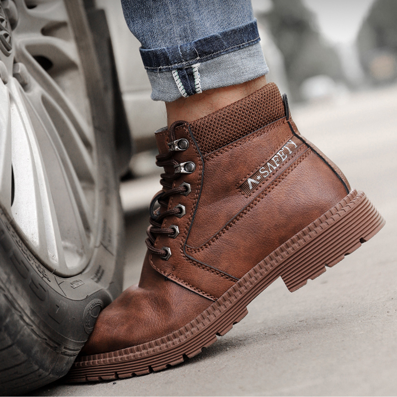 Waterproof Work Boots Steel To - Sewing Nylon ulasan dan harga