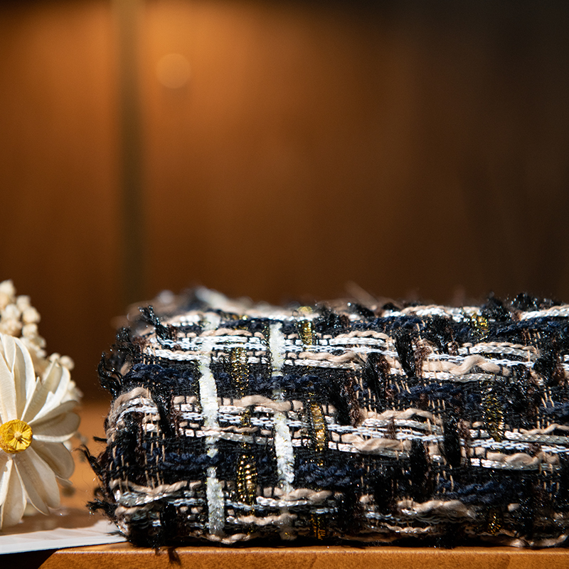 50x145cm Black And White Yarn- - Sewing Tweed ulasan dan harga