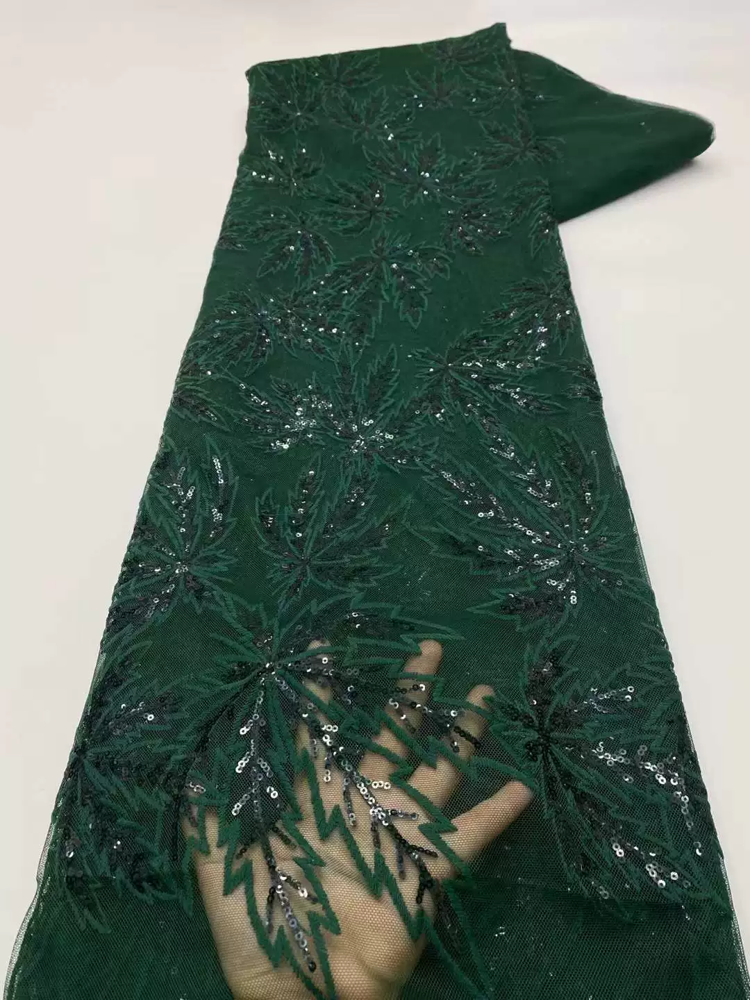 5yard Sequin nail bead maple l - Sewing Embroidery Fabric ulasan dan harga