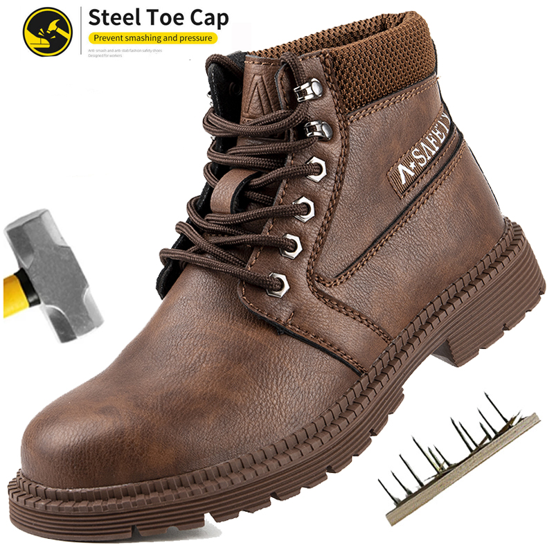 Unisex Safety Shoes Steel Toe  - Sewing Nylon ulasan dan harga