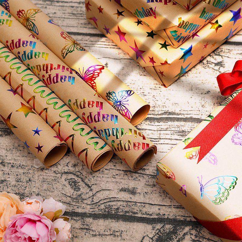 43x300cm Happy Birthday Valent - Pattern Tissue Paper ulasan dan harga