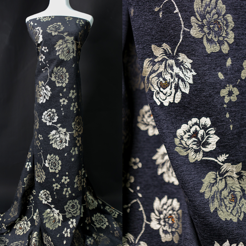 Black Gold Peony Jacquard Fabr - Fabric Weight Set ulasan dan harga