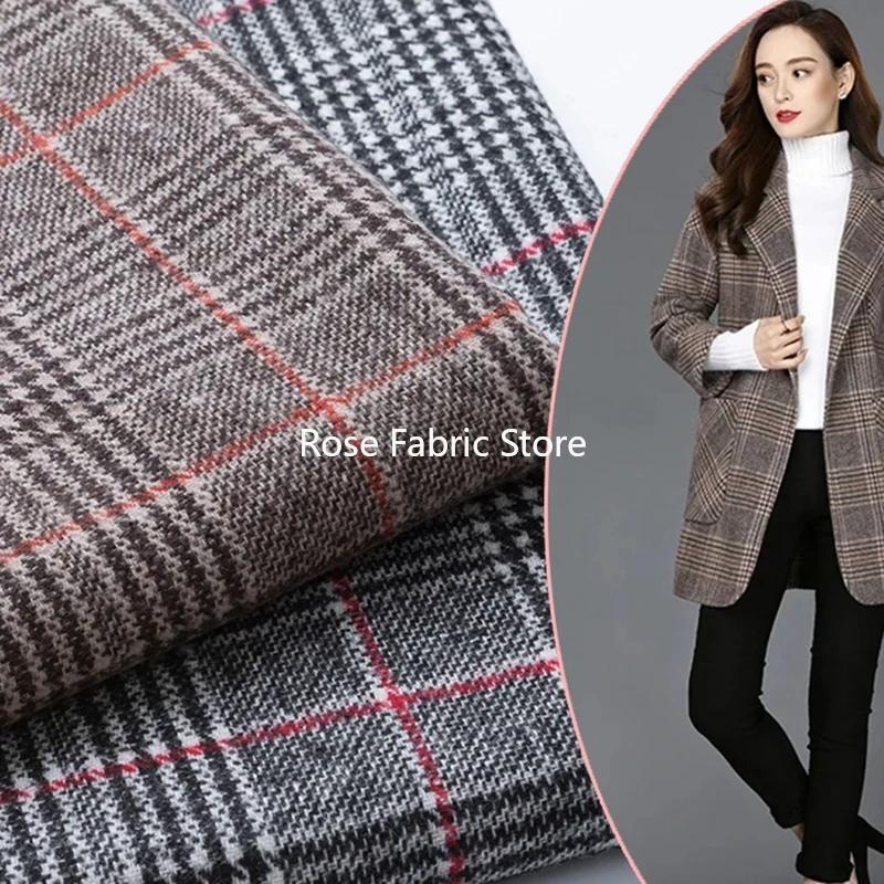 1 Meter Classic Woolen Houndst - Sewing Tweed ulasan dan harga