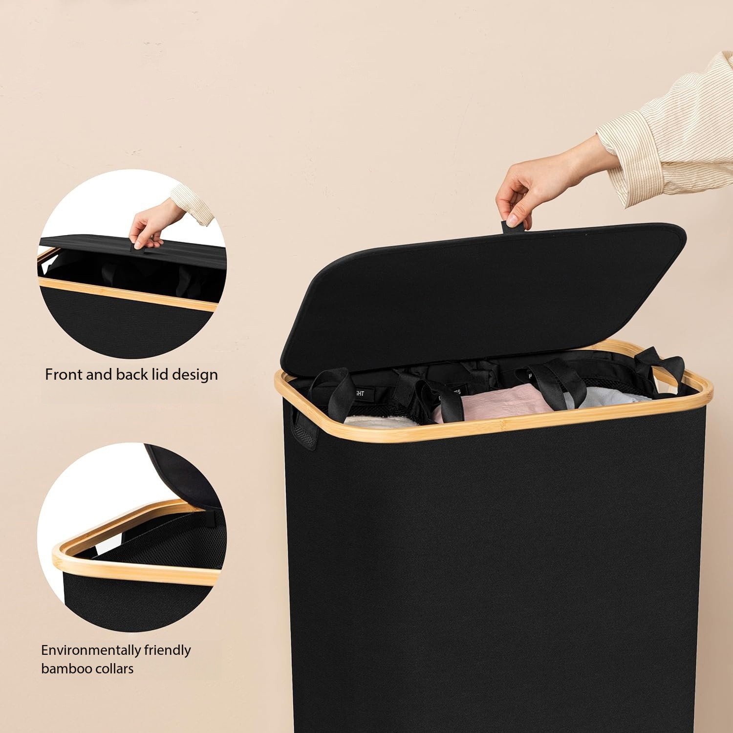 Foldable Bamboo Dirty Clothes  - Sewing Labels ulasan dan harga