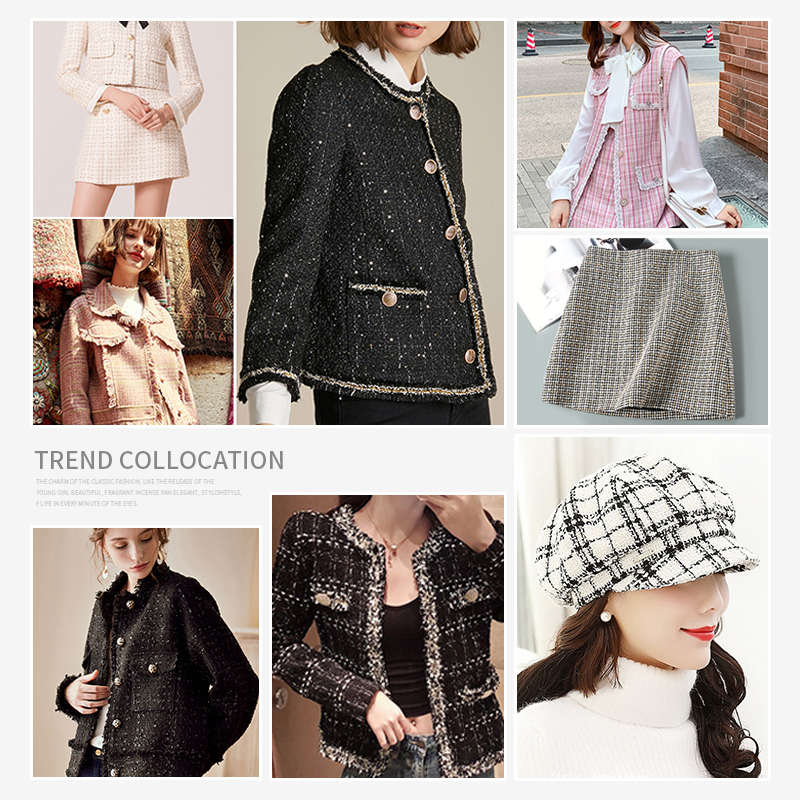 Woolen Tweed Small Fragrant Wi - Sewing Tweed ulasan dan harga