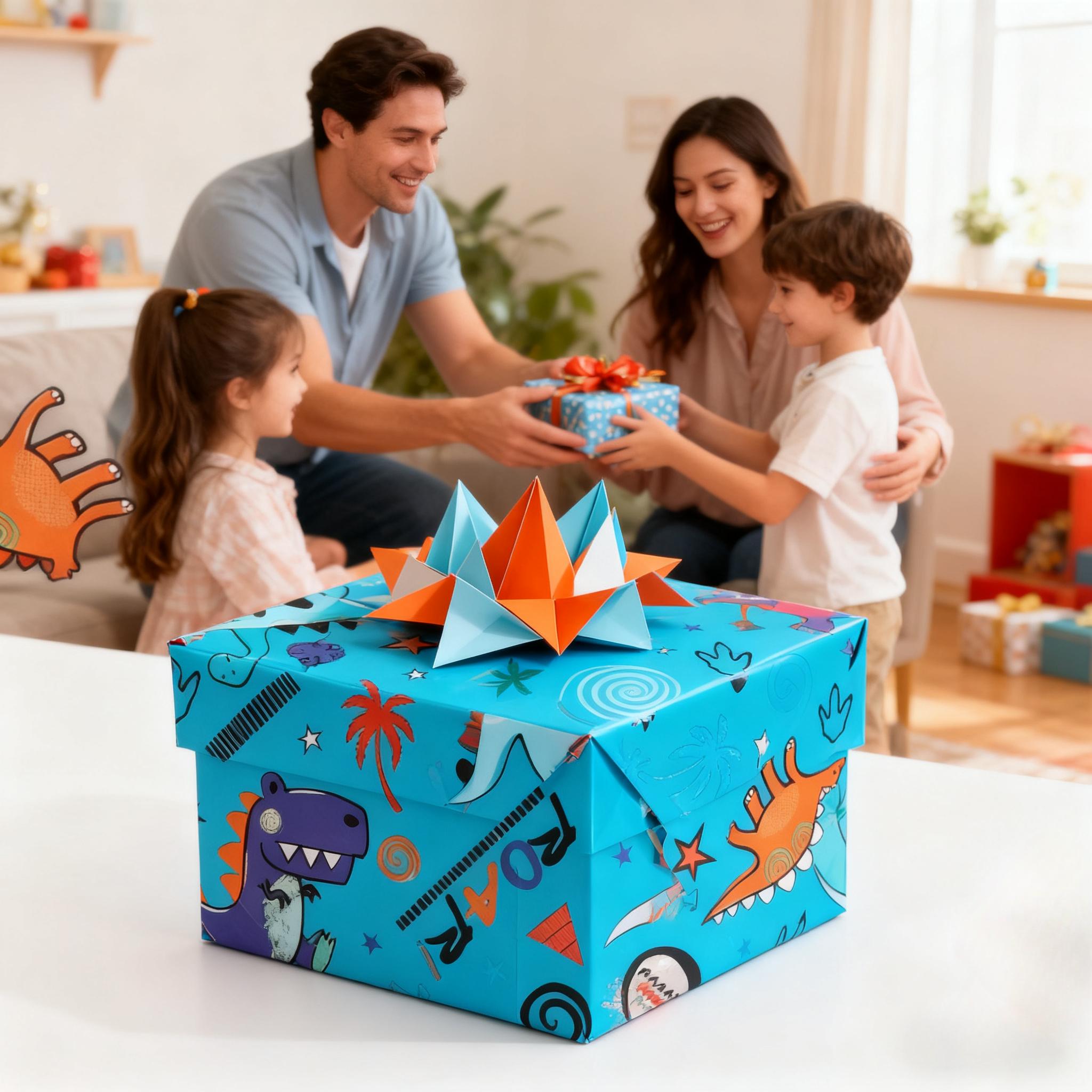 1 Roll Blue Gift Wrapping Pape - Pattern Tissue Paper ulasan dan harga