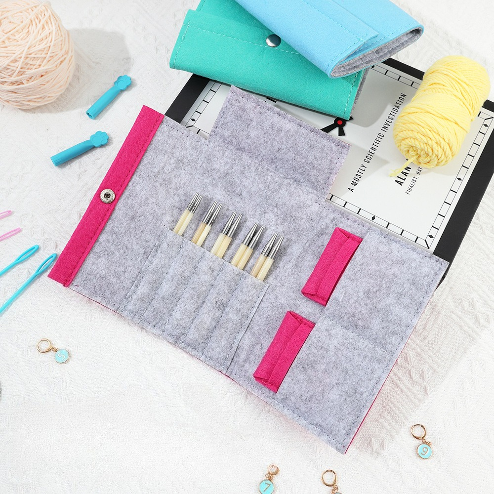 Circular Crochet Hooks Storage - Textile Sewing Kit ulasan dan harga