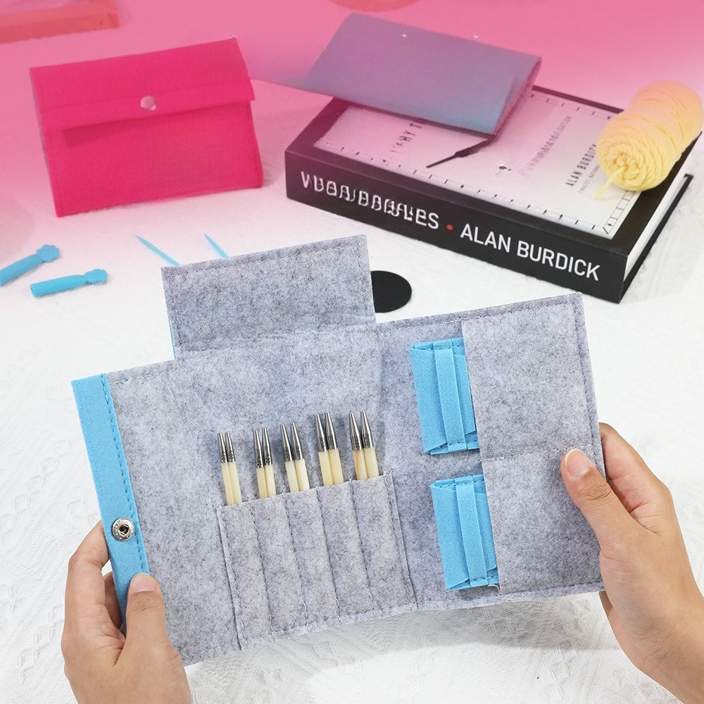 Circular Crochet Hooks Storage - Textile Sewing Kit ulasan dan harga