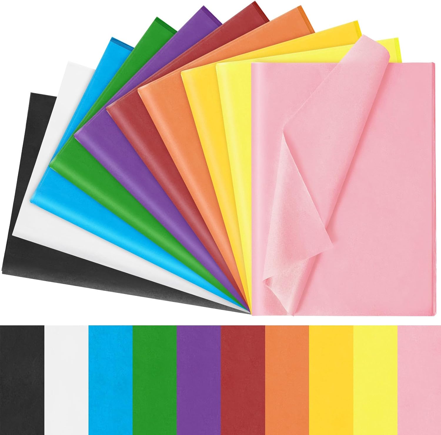 10Pcs 50*66cm Color Tissue Pap - Pattern Tissue Paper ulasan dan harga