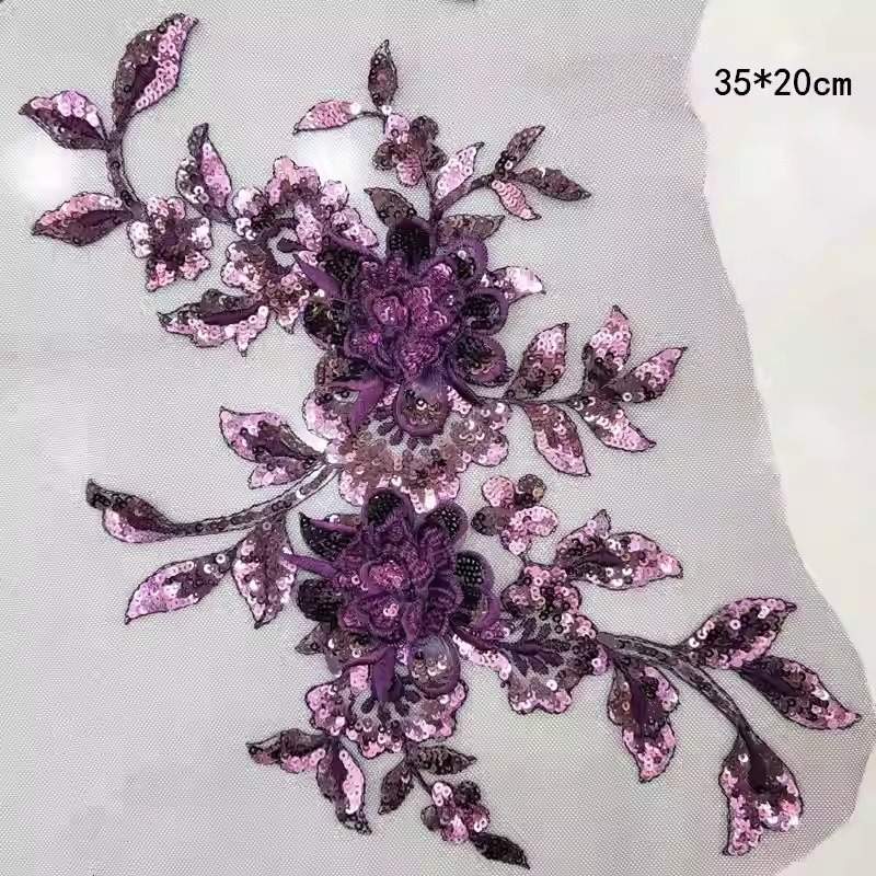 Multi Colored Sequins, Three-d - Sewing Embroidery Fabric ulasan dan harga