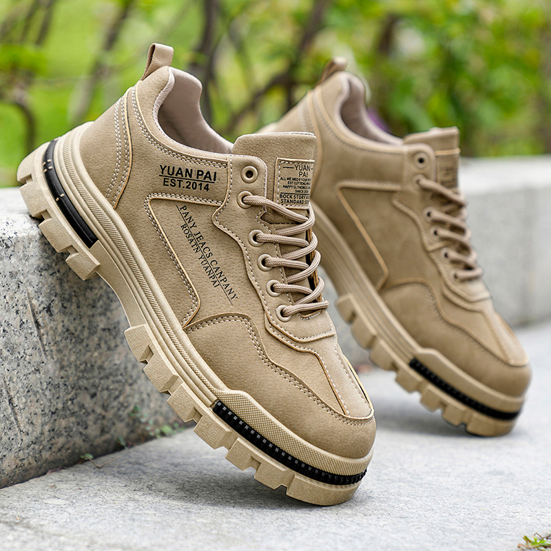 Men's Thick Sole Work Boots No - Sewing Net ulasan dan harga