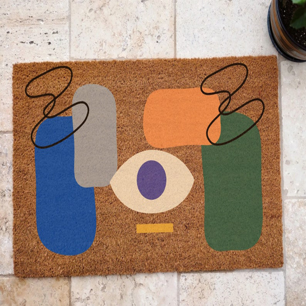 Abstract Coir Doormat Mid Cent - Century Textile & Sewing Supply Hours ulasan dan harga