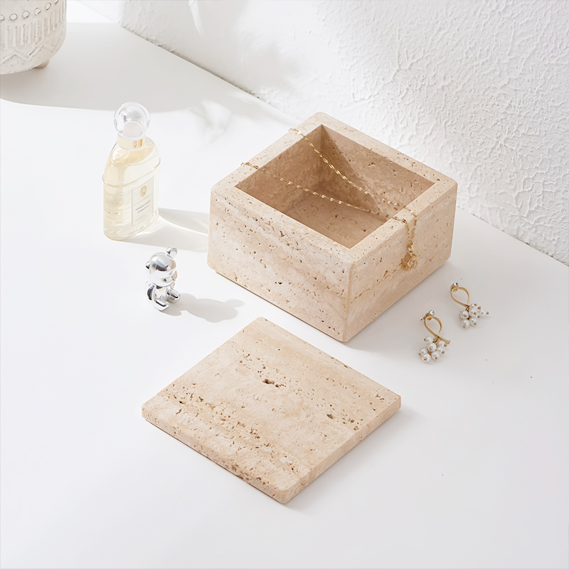 Natural Marble Storage Contain - Sewing Cotton ulasan dan harga