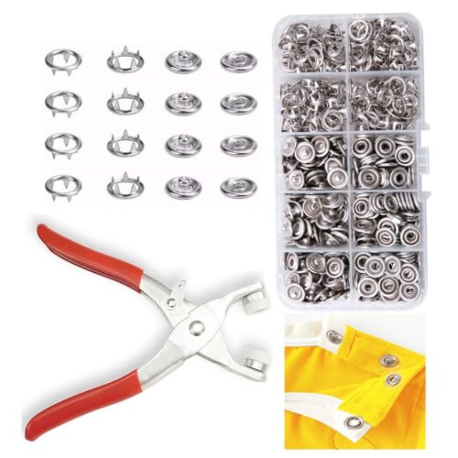 100 Sets Metal Snaps Buttons w - Snap Button Plier ulasan dan harga