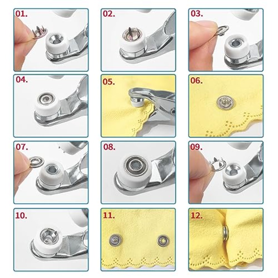 100 Sets Metal Snaps Buttons w - Snap Button Plier ulasan dan harga