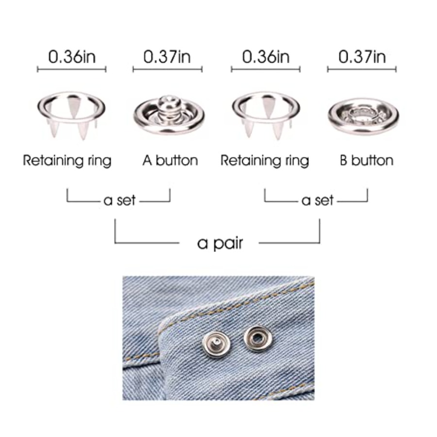 100 Sets Metal Snaps Buttons w - Snap Button Plier ulasan dan harga