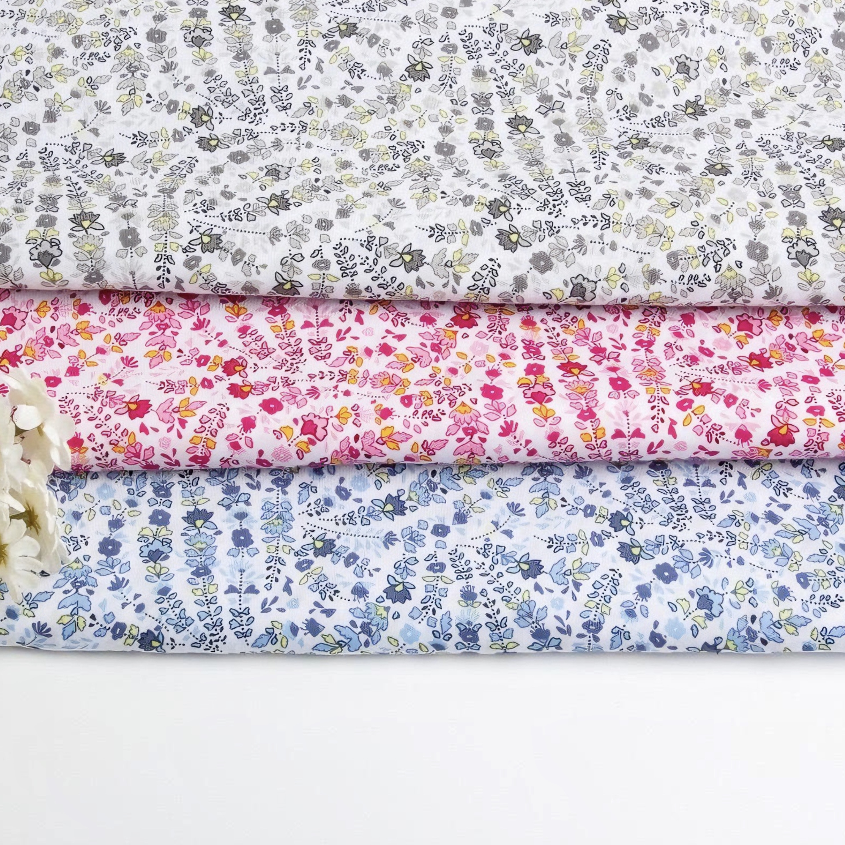 Vintage Floral Printed Fabric  - Vintage Sewing Textile ulasan dan harga