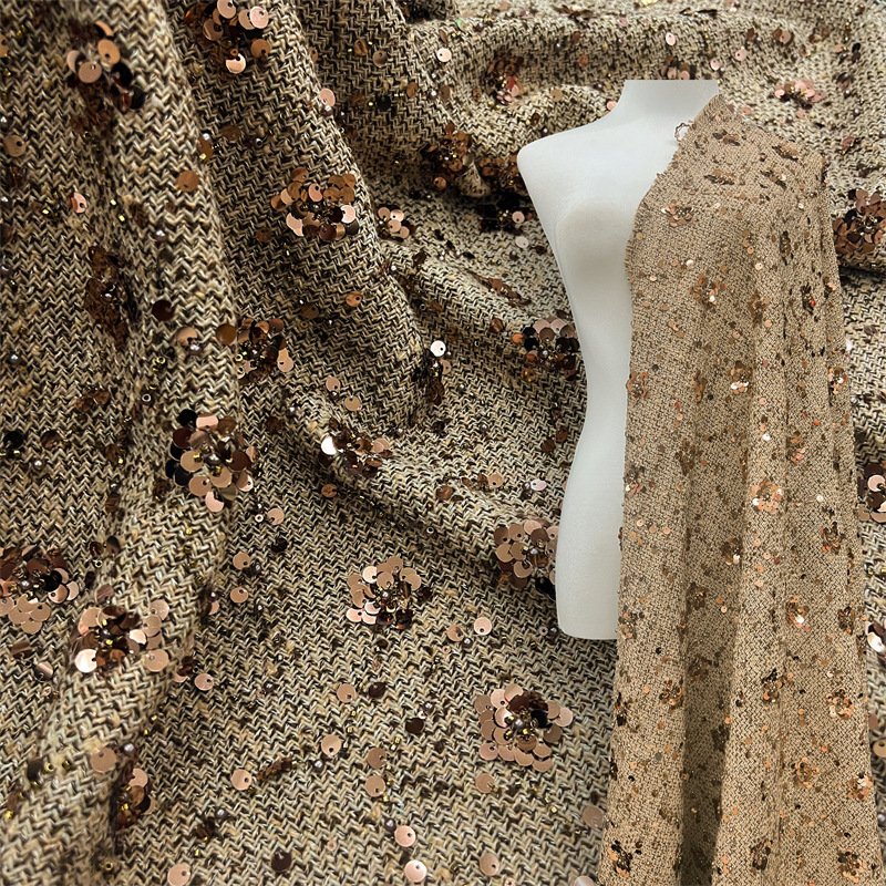 1 yard Heavy industry sequin e - Sewing Embroidery Fabric ulasan dan harga