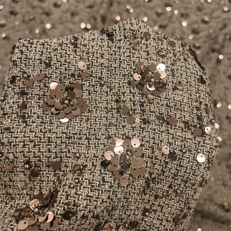 1 yard Heavy industry sequin e - Sewing Embroidery Fabric ulasan dan harga